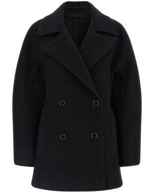 TOTEME Mantel "Rounded Peacoat" - Schwarz