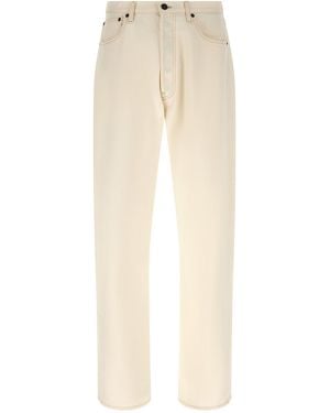 Prada Jeans With Contrast Stitching - Natural