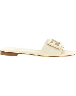 Fendi Weiße 'Tube' Pantoletten