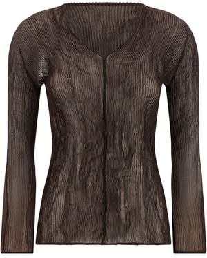 Issey Miyake 'chiffon Twist 1' Top - Black