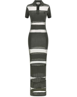 Coperni 'striped Sheer Polo' Dress - Multicolour