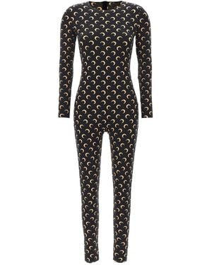 Marine Serre Moon Printed Stretch Jersey Catsuit - Black