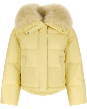 Army by Yves Salomon Fur Insert Down Jacket - Yellow