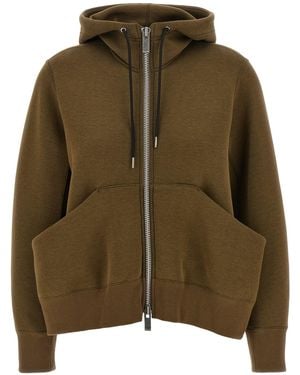 Sacai Kapuzenpullover "Sponge Hoodie" - Grün
