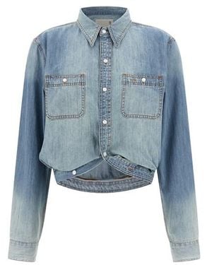 R13 Camicia 'Wrap Around' - Blu