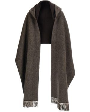 Brunello Cucinelli Scarf With Reversible Hood - Black