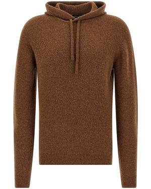 Roberto Collina 'Cappuccio Ml Swg' Kapuzenpullover - Braun