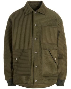 Khrisjoy Piumino 'Chore Quilted Stripes' - Verde