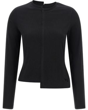 Y-3 T-Shirt With Asymmetrical Hem - Black