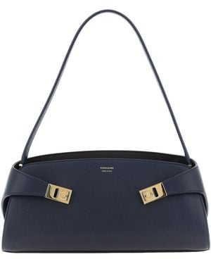 Ferragamo 'hug East-west' Shoulder Bag - Blue