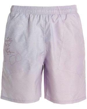 Objects IV Life Printed Beach Shorts - Purple