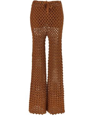 Ermanno Scervino Crochet Trousers - Brown