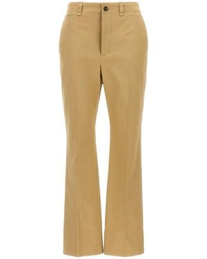 Saint Laurent Drill Trousers - Natural