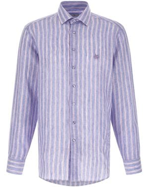 Etro Striped Linen Shirt - Purple