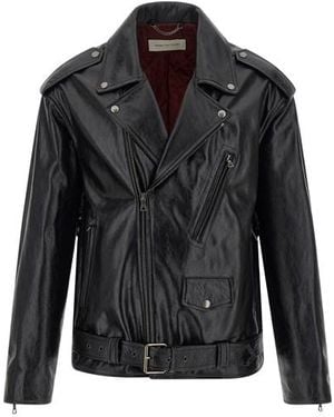 Dries Van Noten Biker Pelle - Nero