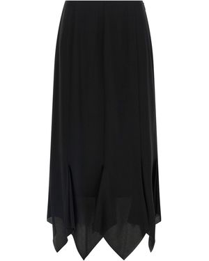 Valentino Garavani Crêpe De Chine Skirt - Black