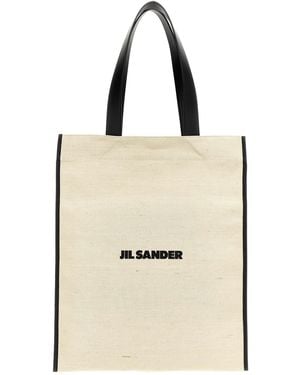Jil Sander Borsa Tote 'Border Book Md' - Neutro