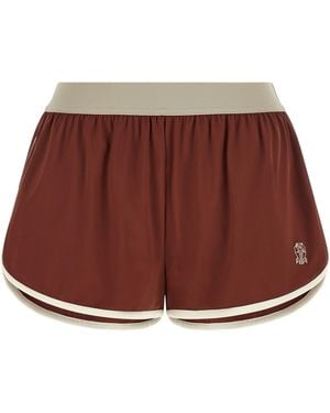 Brunello Cucinelli Techno Jersey Shorts - Red