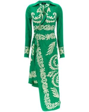 Etro Midikleid Mit Blumenmuster - Grün