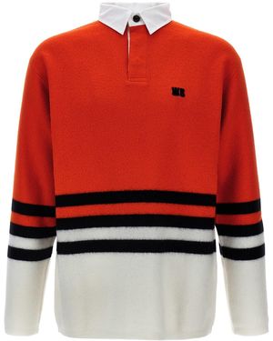 Wales Bonner 'cypher' Polo Shirt - Red