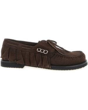 JW Anderson Suede Volant Boat Shoe - Multicolour
