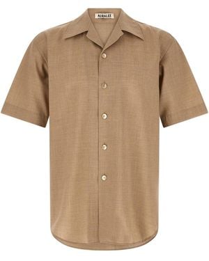 AURALEE Camicia Con Colletto Camp - Neutro