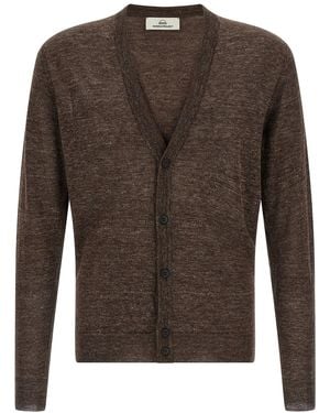 Rivvia Projects Linen Silk Cardigan - Brown