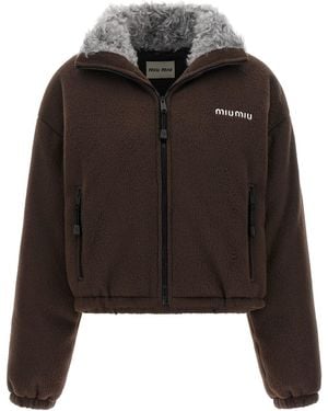 Miu Miu Pile Down Jacket - Black