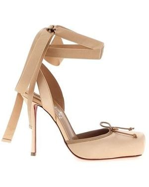 Christian Louboutin 'cassia Lace Up' Pumps - White