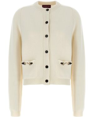 Gucci 'Morsetto' Cardigan - Natural