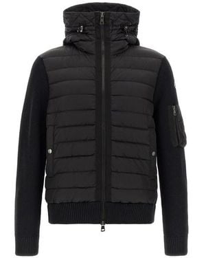 Moncler Cardigan Imbottito - Nero