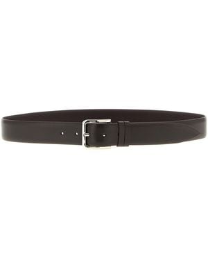 ZERBINI CLAUDIO Leather Belt - Black