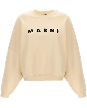 Marni Logo Print Sweatshirt - Natural
