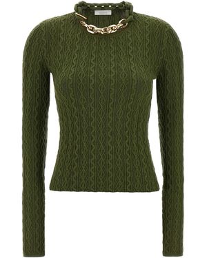 Rabanne Halskettenpullover - Grün