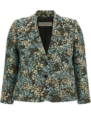 Dries Van Noten 'bamis' Floral Jacquard Blazer - Green