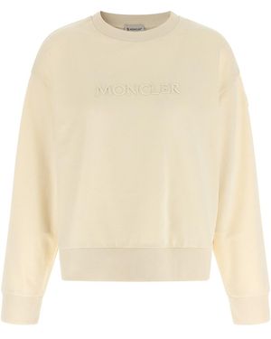 Moncler Logo Embroidery Sweatshirt - Natural