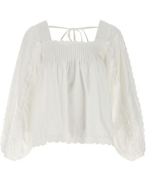 FARM Rio Cotton Blouse - White