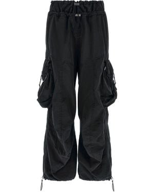 The Attico Cargo Trousers - Black