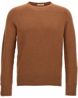 Ma'ry'ya Crew-neck Jumper - Brown