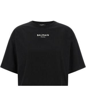 Balmain T-Shirt Paris' - Nero