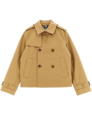Burberry Rosie' Cropped Trench Coat - Natural