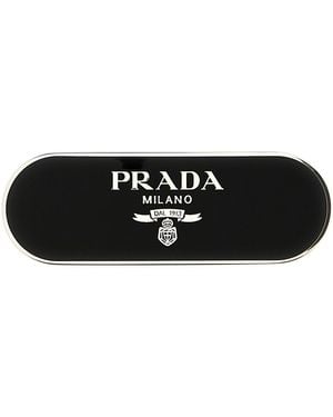 Prada Haarspange Mit Logo - Schwarz