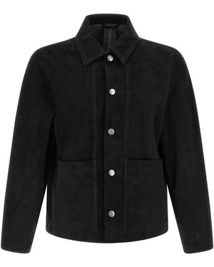Giorgio Brato Fiore Suede Jacket - Black