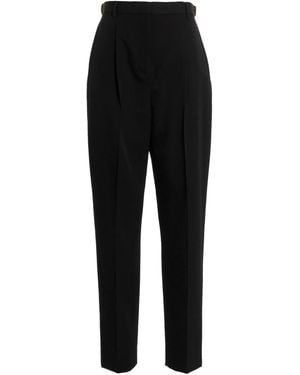 Tory Burch Wool Twill Trousers - Black