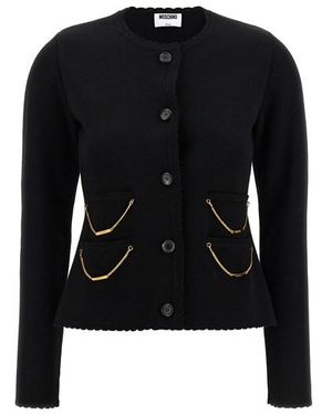 Moschino Cardigan Catene - Nero
