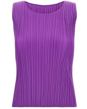 Pleats Please Issey Miyake Top 'Monthly Colors: August' - Viola
