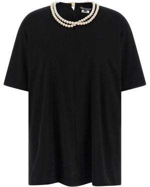 Junya Watanabe Pearl Necklace T-shirt - Black