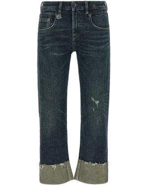 R13 Turn Up Jeans - Blue