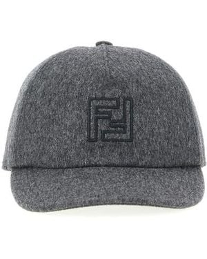 Fendi Cappello Lana E Cashmere - Grigio