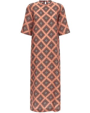 Alberto Biani Tie Print Dress - Multicolour
